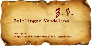 Zeitlinger Vendelina névjegykártya