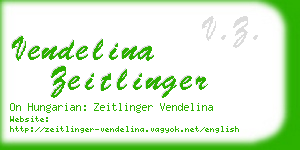 vendelina zeitlinger business card